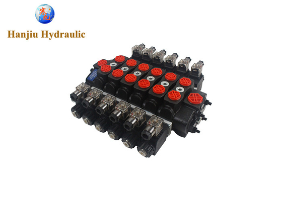 HSSD8DC 6 Spool Solenoid Directional Hydraulic Control Valve Fit For Agriculture Tractor And Construction Sanitation Mining