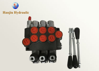 3 Sections Manual Hydraulic Directional Control Valves SD53 , Hydraulic Hand Lever Valve