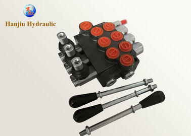 3 Sections Manual Hydraulic Directional Control Valves SD53 , Hydraulic Hand Lever Valve