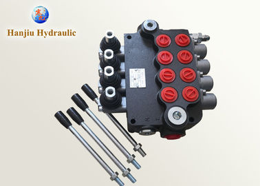 Professional 4 Spool Hydraulic Control Valve / Monoblock Loader Valve 80LPM