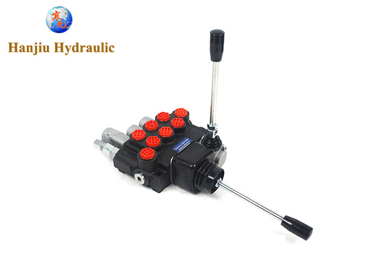 Monoblock Directional Control Valve 40 L/Min 11GPM 3 Spool 4 Positions Double Actiong + Joystick