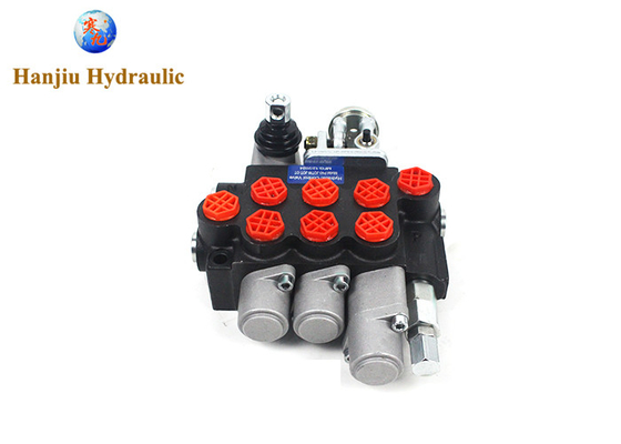 Monoblock Directional Control Valve 40 L/Min 11GPM 3 Spool 4 Positions Double Actiong + Joystick