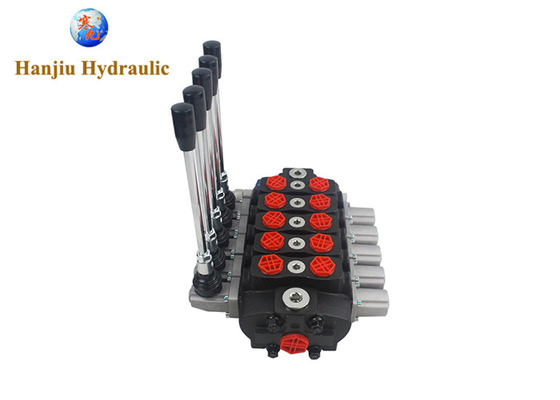 5 Bank 3 position HSSD8 Series Hydraulic Sectional Valve 31.5Mpa 80 L/Min Flow Rate