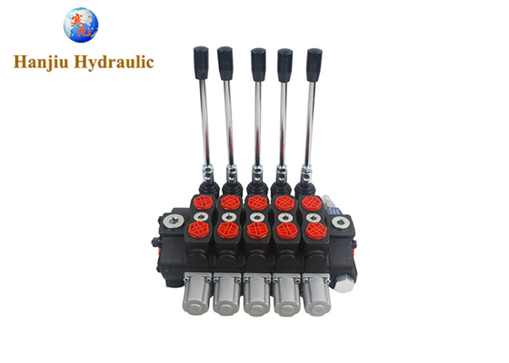 5 Bank 3 position HSSD8 Series Hydraulic Sectional Valve 31.5Mpa 80 L/Min Flow Rate