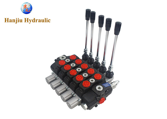 5 Bank 3 position HSSD8 Series Hydraulic Sectional Valve 31.5Mpa 80 L/Min Flow Rate