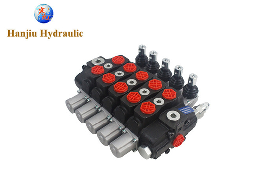 5 Bank 3 position HSSD8 Series Hydraulic Sectional Valve 31.5Mpa 80 L/Min Flow Rate