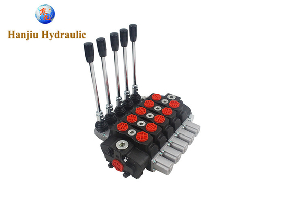 5 Bank 3 position HSSD8 Series Hydraulic Sectional Valve 31.5Mpa 80 L/Min Flow Rate