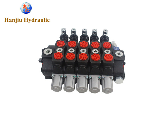 5 Bank 3 position HSSD8 Series Hydraulic Sectional Valve 31.5Mpa 80 L/Min Flow Rate