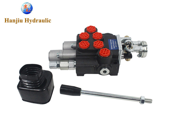 P40 Monoblock Hydraulic Directional Control Valve, 2 Banks, 1 control 2 handles, Float function, 3 position double action, 40 liters, 250bar