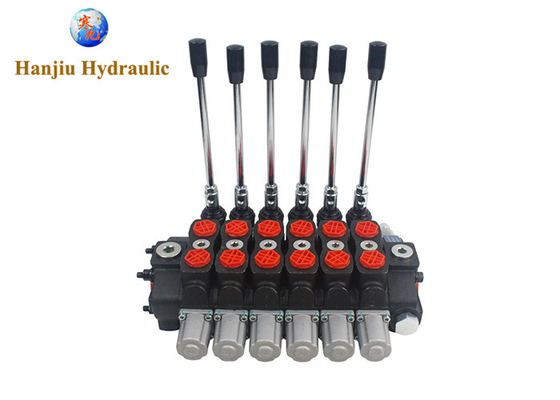 HSSD8 Forest Crane Valve 6 Bank Cylinder Spool Sectional Type Replace Walvoil Hydraulic Valves
