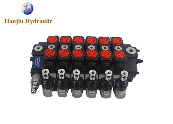 HSSD8 Forest Crane Valve 6 Bank Cylinder Spool Sectional Type Replace Walvoil Hydraulic Valves