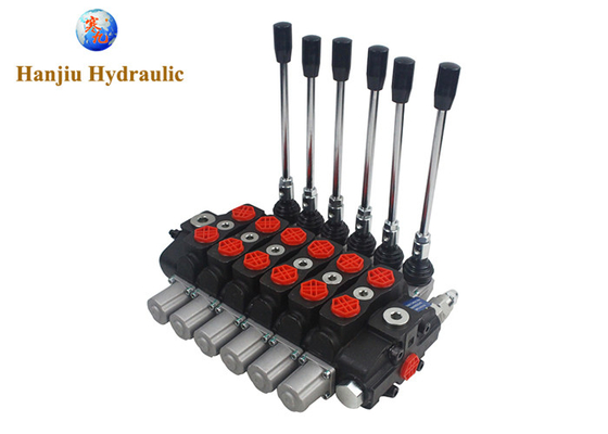 HSSD8 Forest Crane Valve 6 Bank Cylinder Spool Sectional Type Replace Walvoil Hydraulic Valves