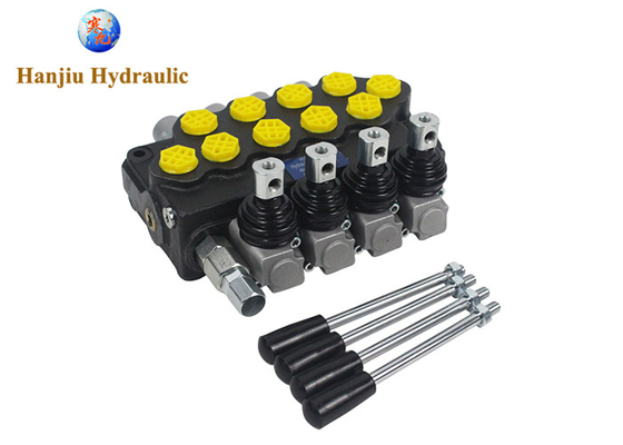 HSSD5 Manual Directional Control Valve 4 Bank Cylinder Spool Monoblock Type Hydraulic Directional Control Valves