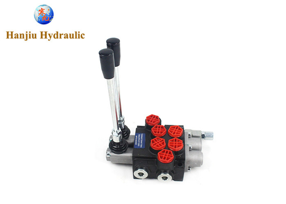 Hydraulic Monoblock Valve 40 Liters 2 Spools Spring Return With BSPP Ports