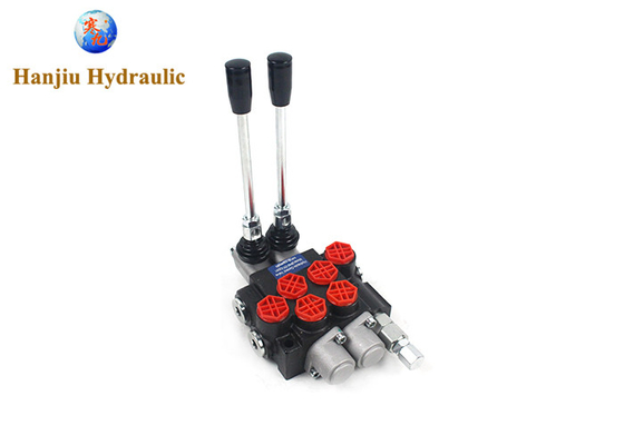 Hydraulic Monoblock Valve 40 Liters 2 Spools Spring Return With BSPP Ports