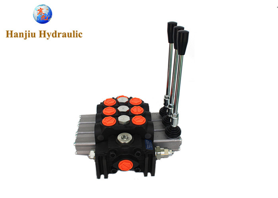 DCV200 Manual Directional Control Valve With 3 Spools BSPP Ports 3 Positions Double Acting