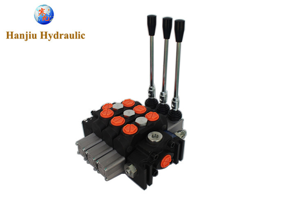 DCV200 Manual Directional Control Valve With 3 Spools BSPP Ports 3 Positions Double Acting