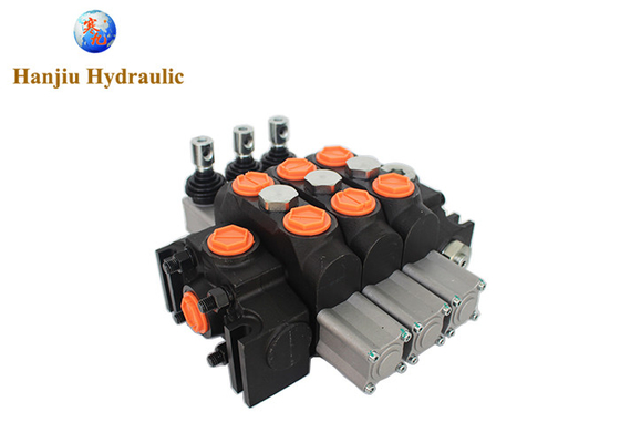 DCV200 Manual Directional Control Valve With 3 Spools BSPP Ports 3 Positions Double Acting
