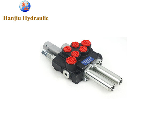 2 Section Hydraulic Distributor Monoblock Directional Control Valve Max Flow 40L 1-floating Section Cable Controlled P40