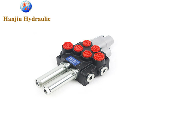 2 Section Hydraulic Distributor Monoblock Directional Control Valve Max Flow 40L 1-floating Section Cable Controlled P40