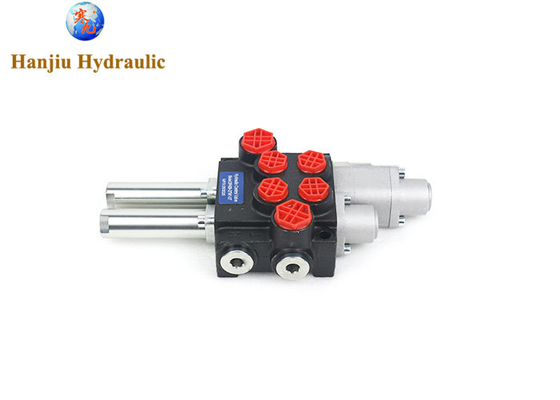 2 Section Hydraulic Distributor Monoblock Directional Control Valve Max Flow 40L 1-floating Section Cable Controlled P40