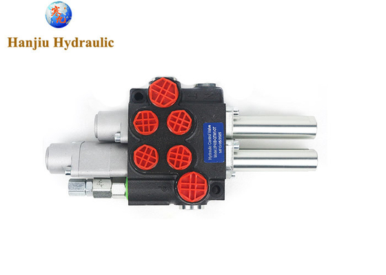 2 Section Hydraulic Distributor Monoblock Directional Control Valve Max Flow 40L 1-floating Section Cable Controlled P40
