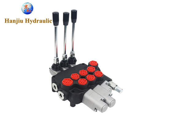 03P80 Manual 3 Way Hydraulic Directional Control Valve OEM Spring Return Detent Floating Function