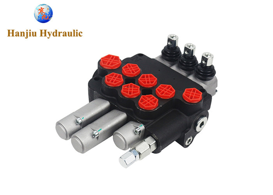 03P80 Manual 3 Way Hydraulic Directional Control Valve OEM Spring Return Detent Floating Function