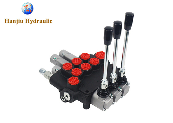 03P80 Manual 3 Way Hydraulic Directional Control Valve OEM Spring Return Detent Floating Function