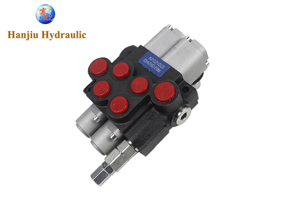 02P40 3 Way Manual Hydraulic Directional Control Valve OEM Spring Return Handel At 180°