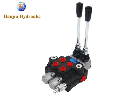 P40 Series Monoblock Control Hydraulic Valve for motor and cylinder, 40 Liter, 2 Spools,  G 3/8