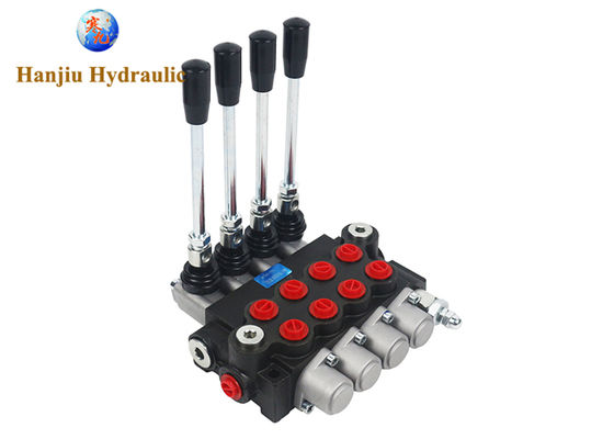 40 liter monoblock control valve, 4P40 , four spools , G 1/2" , open center spool, for Loader, Tractor