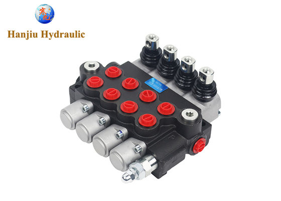 40 liter monoblock control valve, 4P40 , four spools , G 1/2" , open center spool, for Loader, Tractor