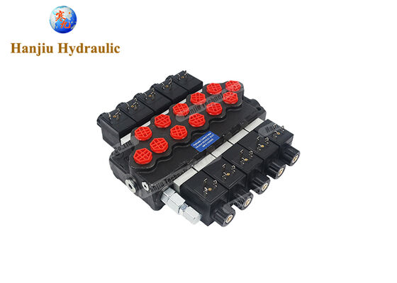 WALVOIL Valve Replacement SD5 3/8" BSP 5 BANK DIRECTIONAL CONTROL VALVE 45LPM, Solenoid control