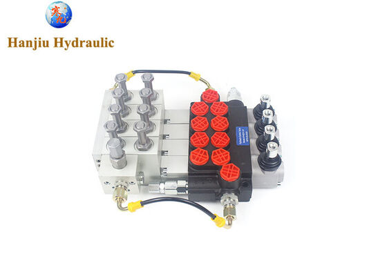 AKON Hydraulic monoblock valve pneumatic-electric valve with 4 spools