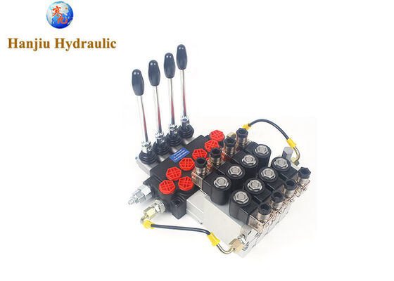 AKON Hydraulic monoblock valve pneumatic-electric valve with 4 spools