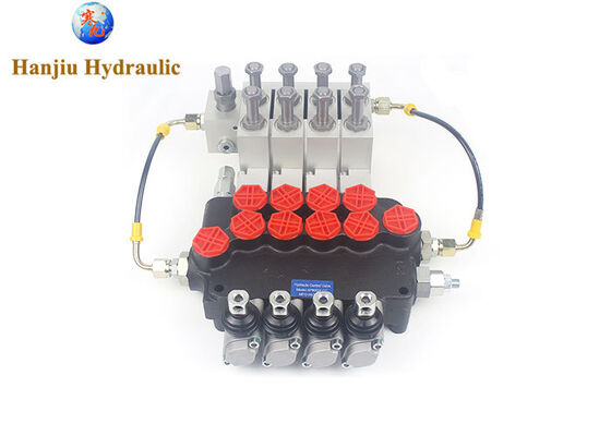 Hydraulic directional control valve 4P80 with 80ml/min 4 handles, electric-pneumatic valve