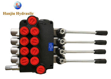 Professional 4 Way Hydraulic Control Valve / Monoblock Valve 80LPM for Sanitation Machines