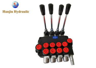 Professional 4 Way Hydraulic Control Valve / Monoblock Valve 80LPM for Sanitation Machines