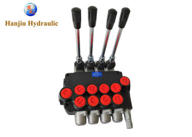 Professional 4 Way Hydraulic Control Valve / Monoblock Valve 80LPM for Sanitation Machines