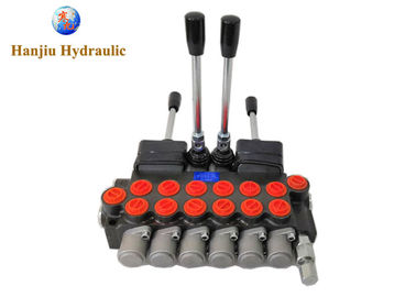 6P40 Joystick Hydraulic Directional Valve 40lpm Manual Control Valve Interchangeable Spool