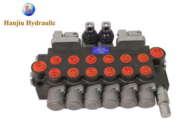 6 Spool Hydraulic Directional Control Valve 11gpm (40l/ Min ) 6P40 + 2 Joysticks