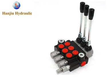 Hydraulic Loader Control Valve Three Spool 3 Way 2 Position Spring Center Spools