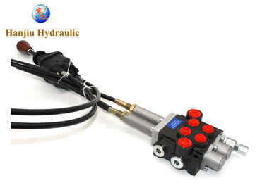 Hydraulic Joystick Control 2 Spool Valve 40lpm / 11gpm Cables Joystick