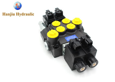 2 Bank Hydraulic Solenoid Control Valve 13gpm 24 Volt Dc Manual Directional Control Valves Control Solenoid Valve