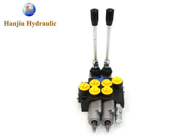 Hydraulic Distributors Control Valves Floating Position Double Acting Monoblock 2 Spools