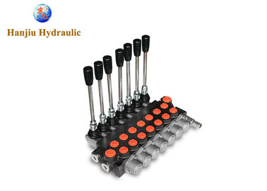 Hydraulic Control 7 Ways 40Liters Platform Manual Control Valve 7levers Standard BSP Ports