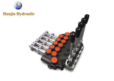 Hydraulic Monoblock Control Valve 80 Liters 31.5mpa 5 Banks Manual Control With Pneumatic Control