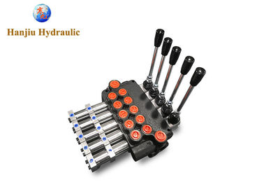 Hydraulic Monoblock Control Valve 80 Liters 31.5mpa 5 Banks Manual Control With Pneumatic Control