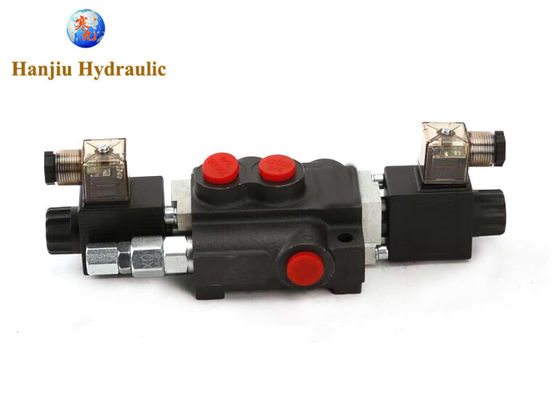 1 Spool 13 GPM 12V DC Hydraulic Monoblock Solenoid Control Valve For Tractor Loader